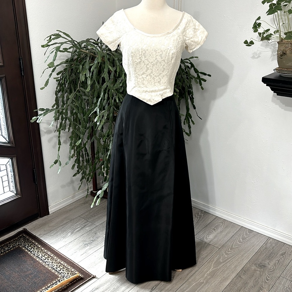 Wedding ensemble. Satin and lace top for sale only. Skirt is free.
